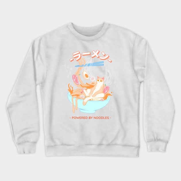 Powered by noodles Crewneck Sweatshirt by ArtsyStone